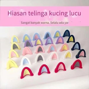 [TOS] Kuping kucing helm aksesoris sticker stiker telinga ornamen dekorasi sepeda motor elektrik listrik mobil cosplay nekomimi neko fullface halfface kuromi anak modif cat ear kawaii harajuku bando