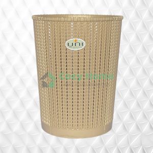 Uniglobal Round Plastic Small Trash Waste Basket Trash Bin Space Saver