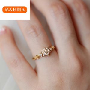 916 original gold Sparkling ultra-sparkling promise ring diamond adjustable ring for women gift hypoallergenic non tarnish