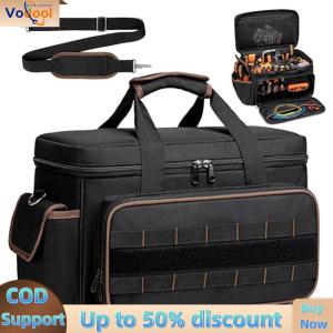 【Vodool Auto Center】Durable Waterproof 17 Inch Tool Bag with 20 Pockets Heavy Duty for Home Improvement and Repair