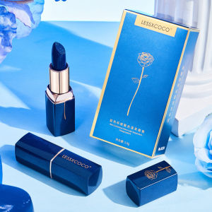 LESSXCOCO Blue Lipstick Color Changing LIpstik LIpGloss Lip Tint Biru Berubah Warna Tahan Lama with Vitamin Menyehatkan Bibir