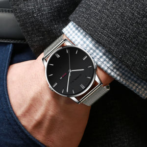 CRRJU Jam Tangan Pria Anti Air Quartz Dengan Tampilan Hari Keren Tipis Arloji Olahraga 5023