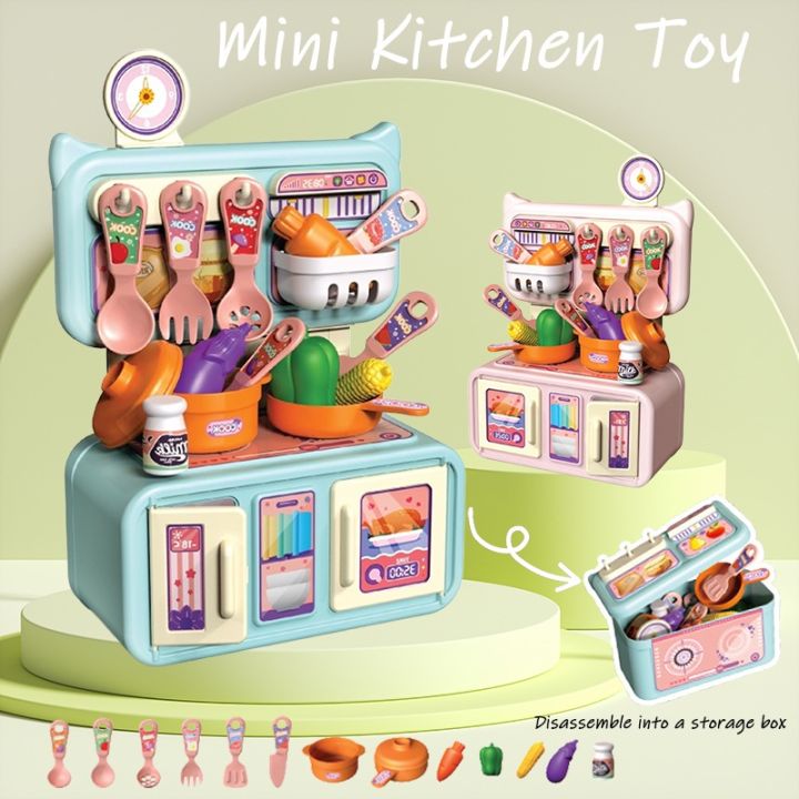 Children Mini Pretend Play Kitchen Toy Set Simulation Food Items