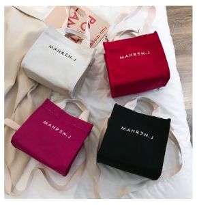 Women Crossbody Shoulder Tote Bag Fashion Women’s Solid Color Simple Style Canvas Shoulder Bag Messenger Bag