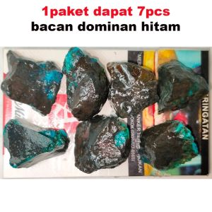 bahan batu bacan doko palamea dominan hitam batu dikirim random varian paket isi 5pcs / 6pcs / 7pcs