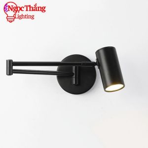 Đèn đọc sách treo tường gấp khúc khớp điều chỉnh linh hoạt trang trí phòng ngủ Led 5W 220V PT9082 Ngọc Thắng