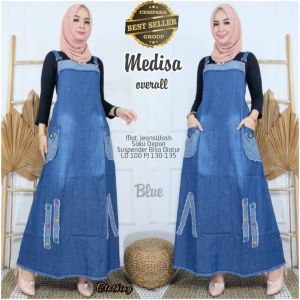 Overall Wanita Rok Jeans Terbaru Jumpsuit Jeans Hima Maxy Dress Outer Wanita No Busui Baju Kodok Rok Panjang Hijab Kekinian