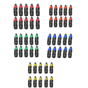 Pack of 10 3Pole Socket Connectors with Male & Female Jacks Balanced Sound Connector for Professional Sound Use