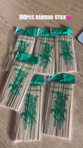 100/300PCS Heavy Duty Bamboo BBQ Skewers - Smooth Polished Sticks for Street Food Barbecue