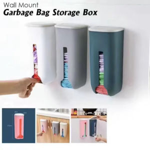 Kitchen Garbage Bag Storage Box Wall Mounted Plastic Bag Dispenser Trash Bag Holder Hanging Bathroom