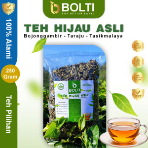 teh hijau Original Cap BOLTI 250 gram asli taraju/GREEN TEA/teh alami tanpa campuran/teh pelangsing