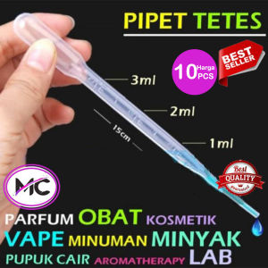Pipet Takar Kultur Artemia 3ml 10 pcs Plastik Juga Untuk Campuran Ukuran Dosis Pelet Ikan Cupang Guppy