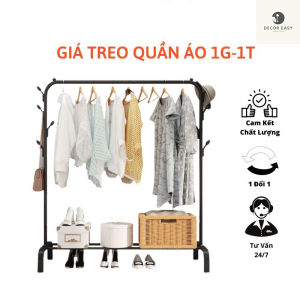 Kệ Treo Quần Áo Kim Loại - Giá Treo Quần Áo 1 Tầng Có 1 Giàn Treo Tiện Lợi Bền Bỉ 1G1T