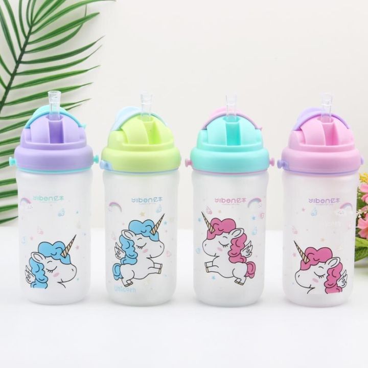 Cute Baby Kids Horse Water Feeding Bottle Silicone Suction Nozzle ...