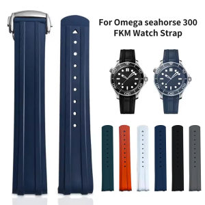 Thiết Kế Chính Hãng Mới Cho Dây Đeo Cao Su Omega Seamaster 300 FKM 20Mm Fluoroelastomer Được FDA Phê Duyệt Nhiều Màu Lựa Chọn2026