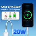 KUGOO original PD20W iphone usb type c charger fast charger data cable apply to apple 12/13/14/15/15pro/16 ipad genuine Power Adaptor With QC 3.0 Type-C to Lighting Cable Set Fast Charging Head Plug 5 years warranty. 