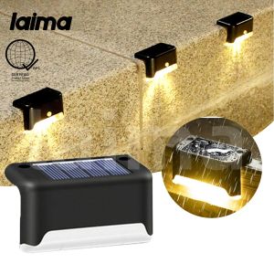 (Warranty)LAIMA Solar Light Warm White LED Step Lamp Path Stair Outdoor Garden Lights Waterproof Balcony Light Decoration for Patio Stair Fence Light