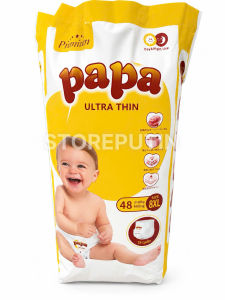 [Hoả Tốc HCM] Bỉm Papa Ultra thin công nghệ Nhật Bản đủ size từ XL đến 8XL (48-50 MIẾNG/1 BỊCH)