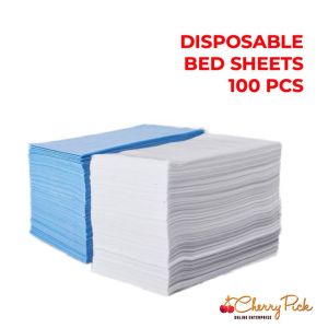 Malaysia Stock 100Pcs Disposable Bed Sheet Beauty Salon Massage Cover Medical 80x180cm 70x170cm white blue pink plastic