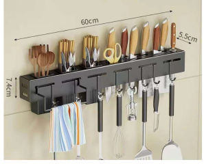 Giá treo đồ đa năng cho nhà bếp đẹp dài 50cm 60cm bằng inox.