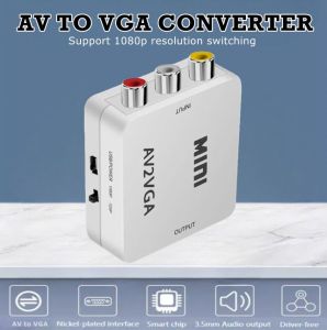 AV To VGA Video Converter for Set Top Box HDTV Adapter 1080P HD Quality