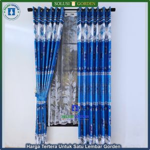 Gorden Blackout Import Mewah Motif Batik Print Emas Model Smokering Tebal