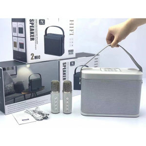 Wireless Bluetooth Dual Microphone Karaoke Speaker Outdoor Family Party Ktv Equipment Bluetooth Audio Portable Stereo