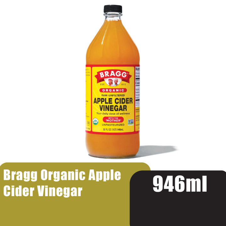 BRAGG Organic Apple Cider Vinegar 946ml - Cuka Epal Organik Halal For Weight Loss 有机 蘋果醋