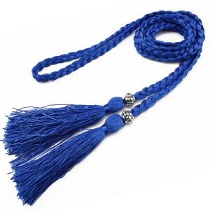 Thin Women Waistband Tassle Bow Dress Tassles Belts Waist Chain Braided Belts Waist Rope
