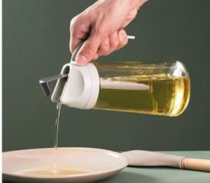 No Drip Automatic Oil Dispensing Glass Bottle