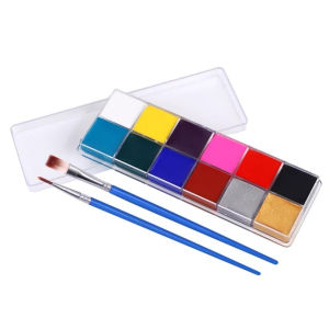 FACE PAINT Body Painting Oil Base Natural Ingredient No Toxic Safe for Children Super Pigmented Long Lasting Waterproof 12 Colors