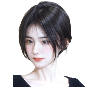 JON09 Middle Part Hair Toppers Wigs with Bangs Clip In Hair Extension Synthetic Hair Bangs Invisible Clourse Fringe Hair Pieces for Women