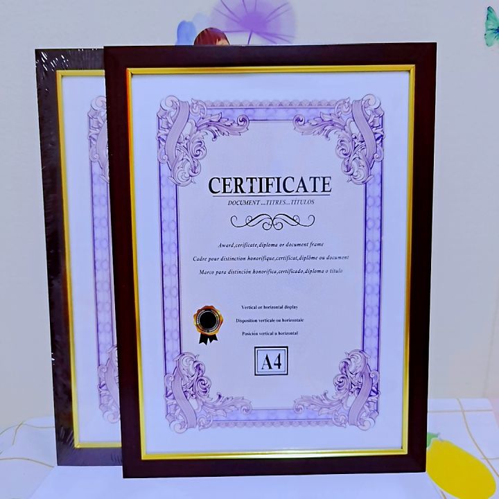 Basic family A4 / 8.5*11 (NO STAND)PVC Plastic Certificate Frame 8*10