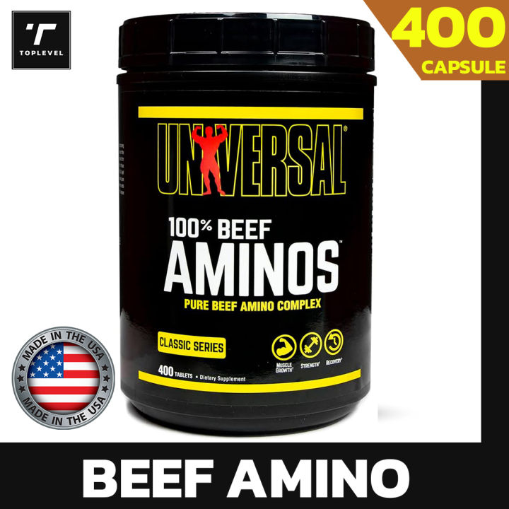 Universal Nutrition 100% Beef Aminos - Beef Protein Isolate - 400 Tabs ...