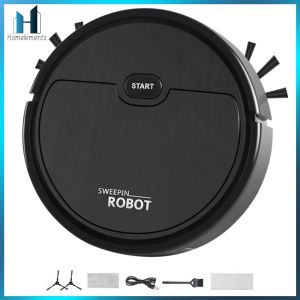 【Homelements】 USB Rechargeable Robot Vacuum Low Noise for Hardwood Floor Tile Carpet Home Use