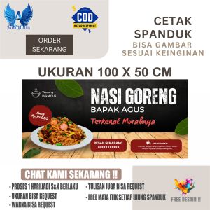 Cetak Spanduk Banner Nasi Goreng Pak Agus Costom Desain