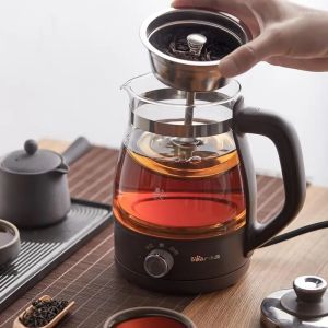 Bear Ấm Trà ZCQ-A10X1 Ấm Sức Khỏe Bình Hấp Văn Phòng Mini Nhỏ Dày Bằng Thủy Tinh Phun Hơi Nước 1L Ấm Điện Pha Trà