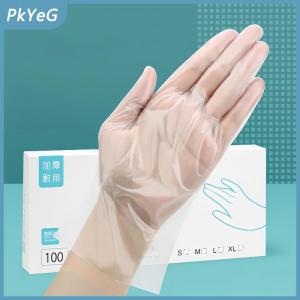 PkYeG 50 100Pcs Cao Su Miễn Phí Găng Tay TPE Găng Tay Dùng Một Lần Trong Suốt Không Trượt Axit Làm Việc An Toàn Thực Phẩm Cấp Hộ Gia Đình Làm Sạch Găng Tay