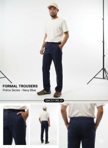 Celana Panjang Pria Warna Navy Gelap