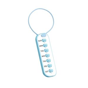 GONOVO STUDIO Color-Coded Pill Reminder Reusable Easy Date Mark Pill Bottles Memory Aid Management Slider 7 Day Pill Tracker Elderly