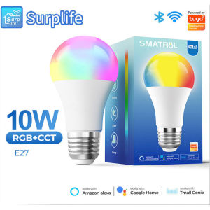 UORRIS หลอดไฟอัจฉริยะ ปรับสีได้ 16 ล้านสี หรี่ไฟได้ Tuya WiFi Smart Light Bulb RGB+CCT E27 10W Dimmble