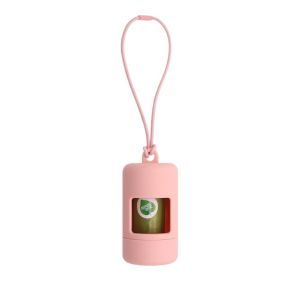 NOER Plastic Cylinder Poop Bag Dispenser Solid Color Lightweight Pet Waste Carrier Convenient Compact Dog Waste Bags Holder For Dog Walking