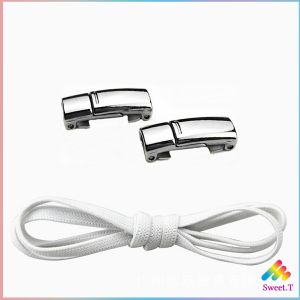 Sweet เชือกผูกรองเท้า แบบแม่เหล็ก ยืดหยุ่น ใช้งานง่าย สีพื้น จํานวน 1 คู่ Shoelace