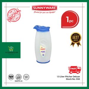 Sunnyware Deluxe Polypropylene Drinkware Jug 1.5L/1.8L - BPA-Free Plastic Pitcher with Lid