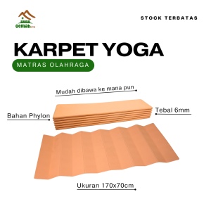 Matras Yoga Mat Anti Slip Tebal | Karpet Lipat Matras Camping Polos Olahraga | Alas Duduk Kemah