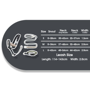 HIDREAM Stylish Pet Collar Leash And Muzzle Set Adjustable Anti-Pull Dog Collar durable Lead Rope Reflective Dog Mask Anti-Bite For Pets