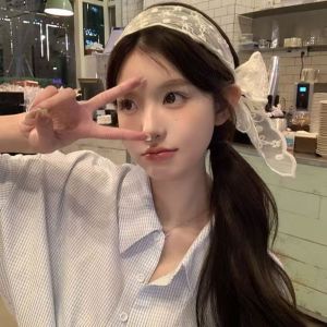 YOYO CHARMING ริบบิ้นสำหรับเด็ก ยางรัดผม แฟรี่ สไตล์เกาหลีแบบ ห่วงรัดผม เหมาะกับการแต่งตัวทุกสไตล์ ชุดคลุมศีรษะ โบว์คาดศีรษะ สำหรับผู้หญิง