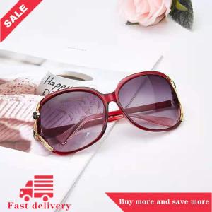 [COD] Fashion Womens Sunglasses Camellia Net Red Sunglasses Large Frame Glasses