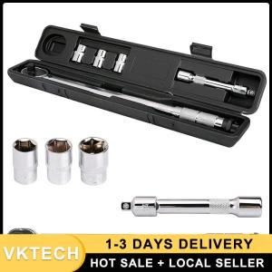 Heavy Duty Metal 1/2-Inch Drive Torque Wrench Adjustable for Car Maintenance and Mechanical Projects