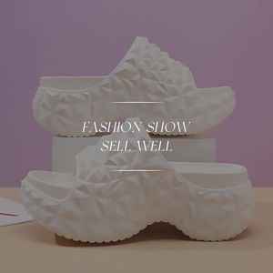 WomenS Summer High-Heeled Sandals For Outdoor Wear Thick-Soled Height-Increasing Slide Sandals Non-Slip Durable Breathable Footwear